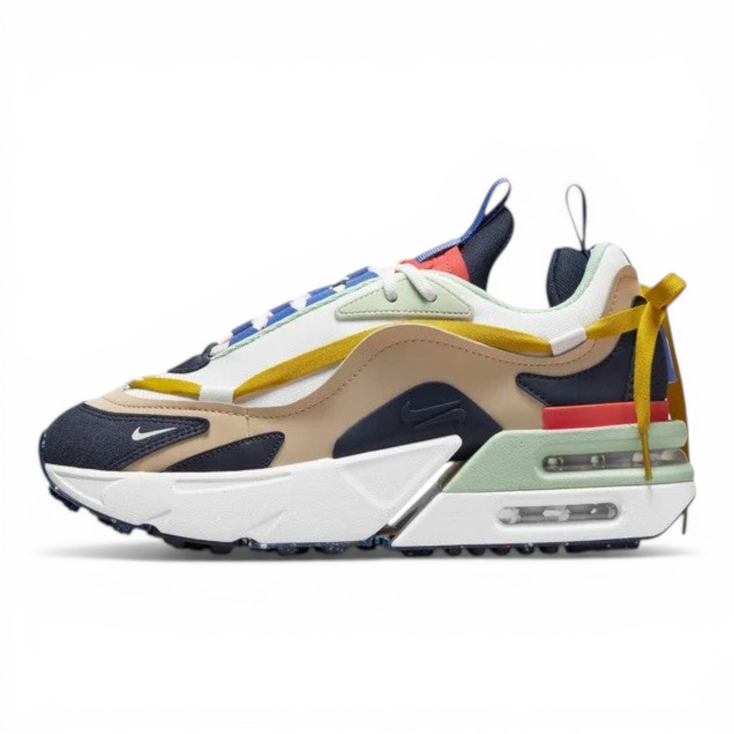 UrbanStyle layered chunky athletic sneakers in multi-color with a robust sole and intricate lacing.