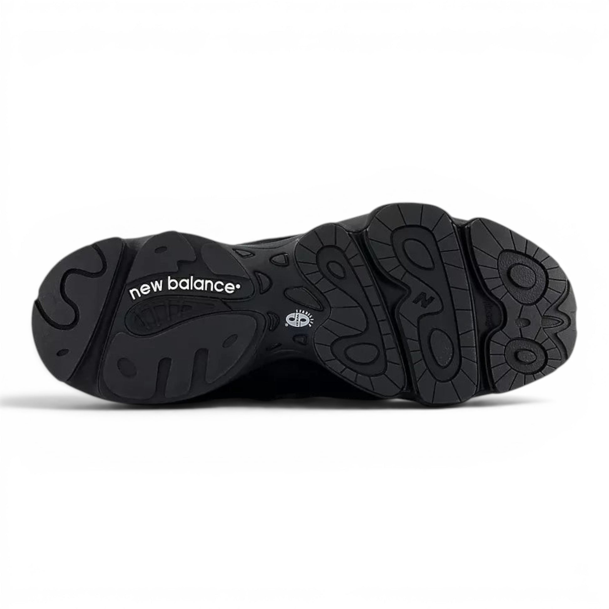 urbanstyle New Balance 1000 lifestyle sneaker showing the black rubber outsole with textured grip and branding