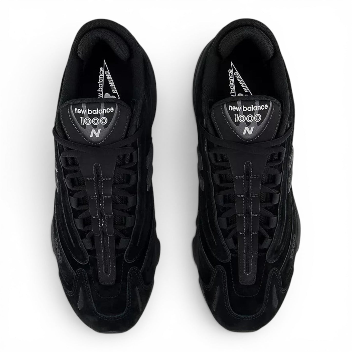 urbanstyle New Balance 1000 lifestyle sneakers in monochromatic black suede and mesh with sculpted midsole.