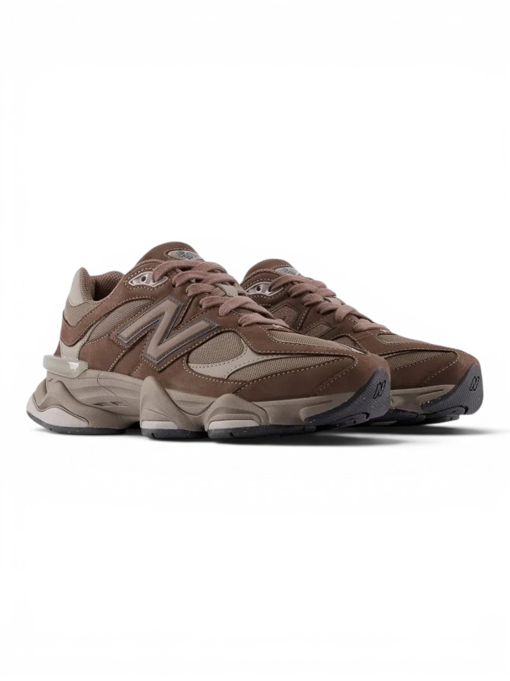 urbanstyle New Balance 9060 lifestyle sneakers in monochromatic brown suede and mesh with a chunky sculpted midsole