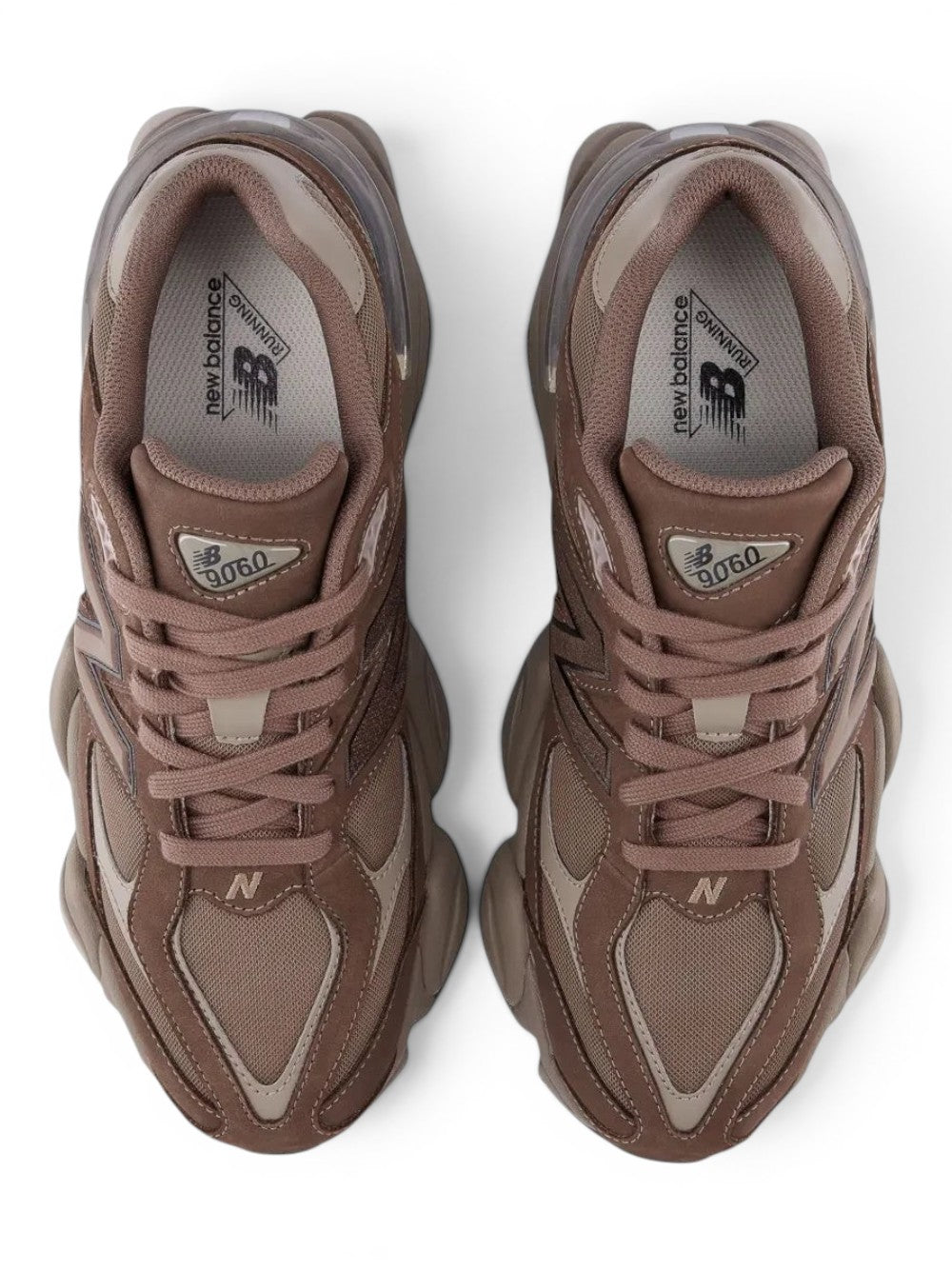 urbanstyle New Balance 9060 lifestyle sneakers in monochromatic brown mesh and suede with a chunky sculpted midsole