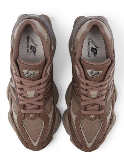 urbanstyle New Balance 9060 lifestyle sneakers in monochromatic brown mesh and suede with a chunky sculpted midsole