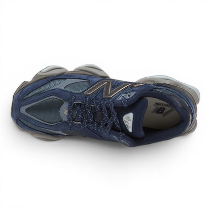 urbanstyle New Balance 9060 deep navy suede and mesh CORDURA sneakers with chunky sculpted midsole and lace-up design