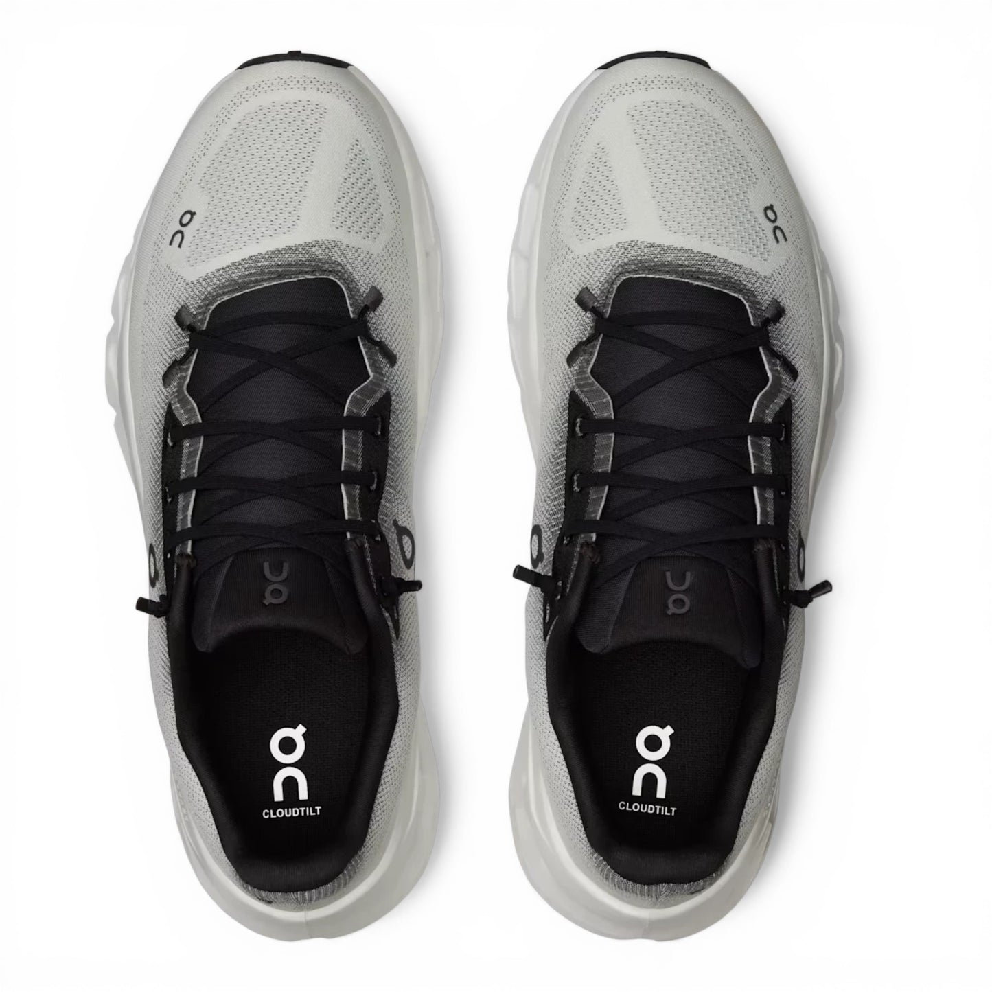 Urbanstyle white and grey gradient mesh running shoes with black laces and CloudTec sole.
