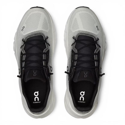 Urbanstyle white and grey gradient mesh running shoes with black laces and CloudTec sole.