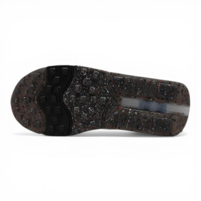 Urbanstyle women's black and red speckled athletic shoe sole with rubber traction and visible Air cushioning.